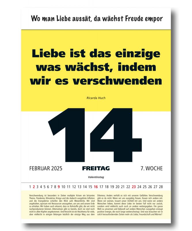 Tagessprüche Kalender 2025 